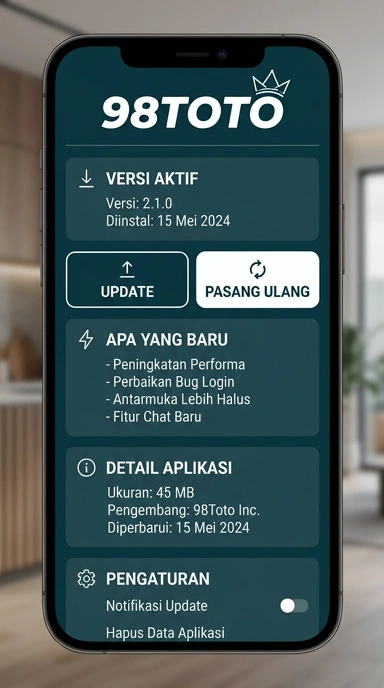 Tampilan riwayat versi 98toto