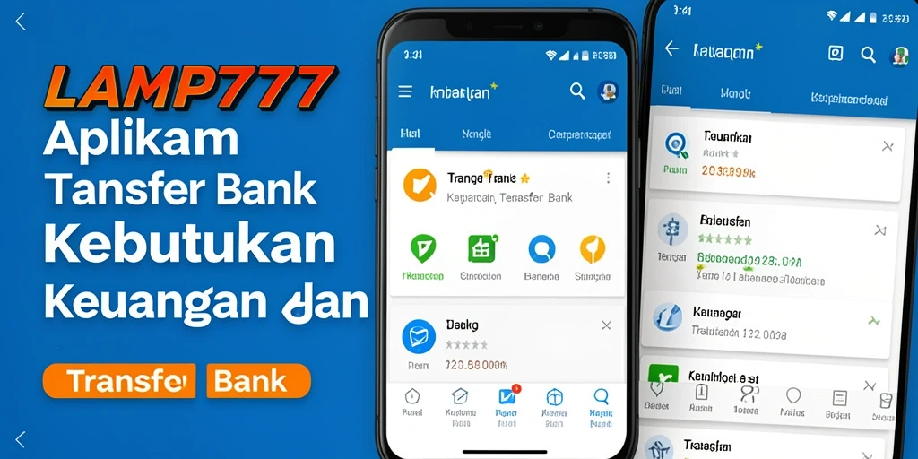 Tampilan utama LAMPU777 yang menampilkan fungsi Transfer Bank.