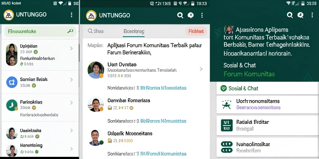 Tampilan antarmuka UNTUNGGO yang menarik dan fungsional.